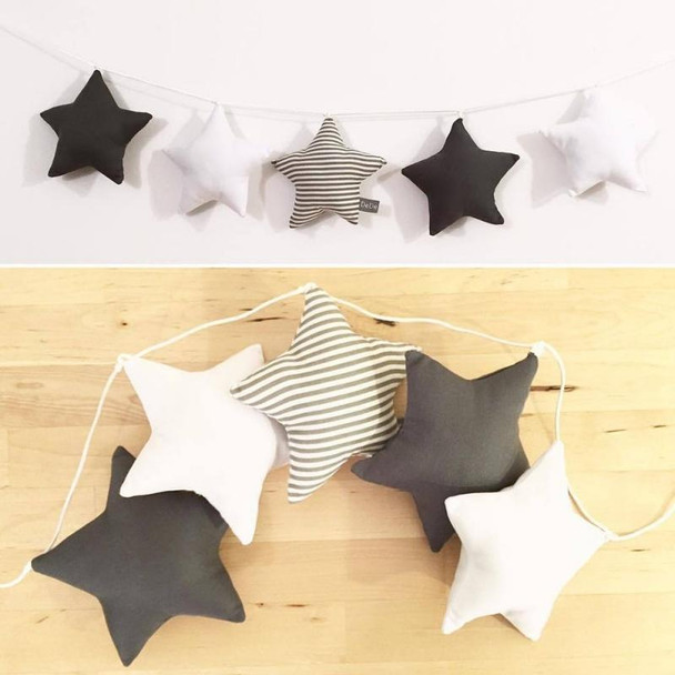 Star Shape Children Room Ornaments Crib Tent Pendants(Stars Green White + Stripes)