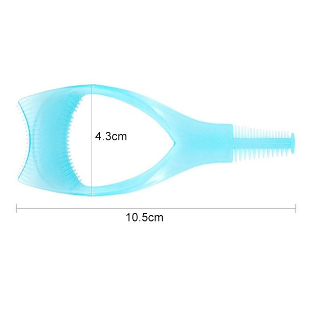 10 PCS 3 in 1 3D Crystal-Color Makeup  Eyelash Comb Eyelash Card(Blue)