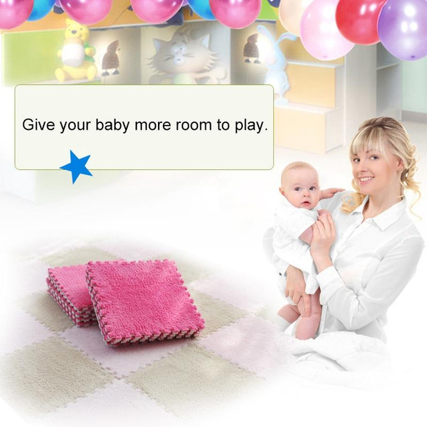 2 PCS Living Room Bedroom Children Kids Soft Carpet Magic Patchwork Jigsaw Splice Heads Climbing Baby Mat 30x30cm(White)