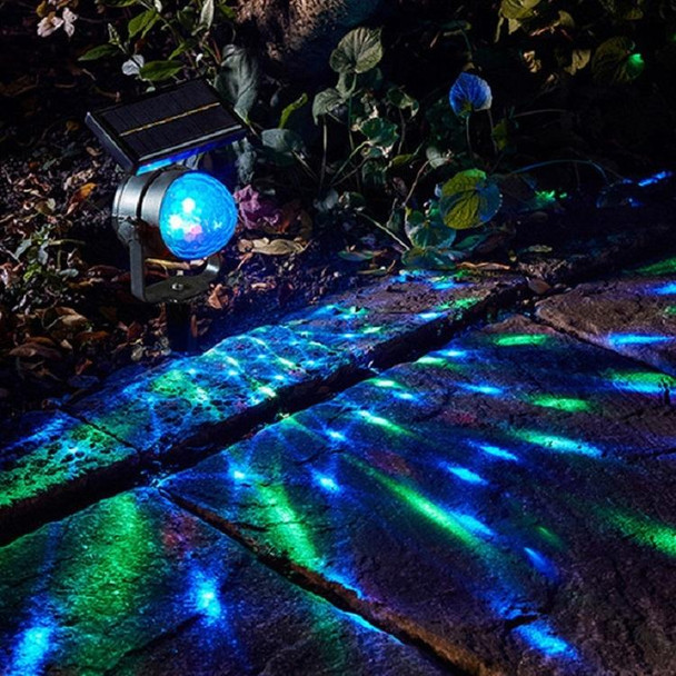 Solar Rotating Colorful Projection Lamp Outdoor Grass Light Garden Light