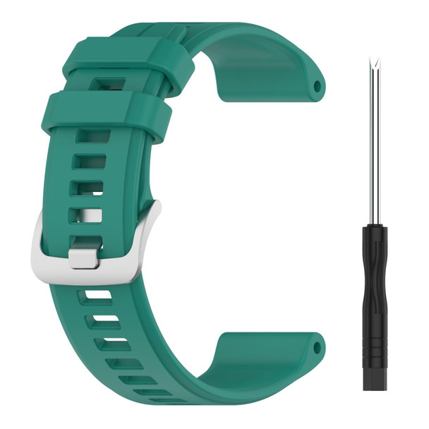 Garmin Descent G1 22mm Solid Color Silicone Watch Band(Green)