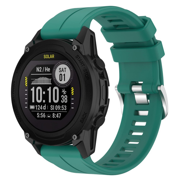 Garmin Descent G1 22mm Solid Color Silicone Watch Band(Green)