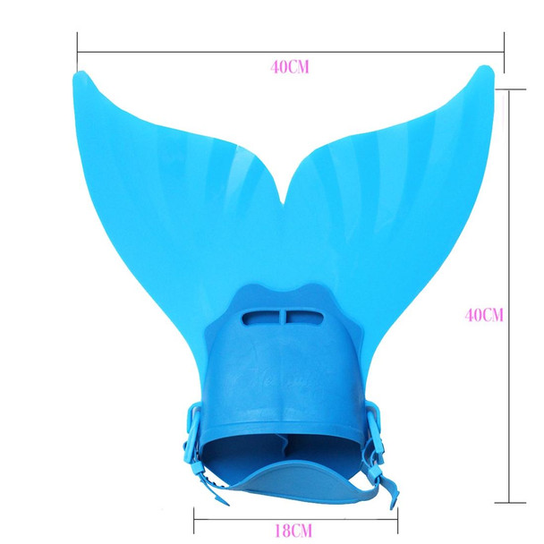 Mermaid Swim Fin Adjustable Diving Monofin Swimming Foot Flipper for Kids (Blue)