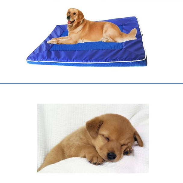 Summer Dog Pad Bed House Pet Cool Down Pad Detachable Dog Mat Cushion,Large, Size:73*46*4cm
