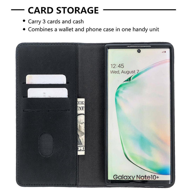 Samsung Galaxy Note10+ 2 in 1 Detachable Magnetic Horizontal Flip Genuine Leather Case with Holder & Card Slots & Wallet(Black)