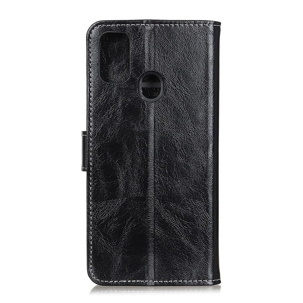 Galaxy A21s Retro Crazy Horse Texture Horizontal Flip Leather Case with Holder & Card Slots & Photo Frame & Wallet(Black)
