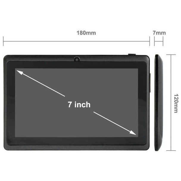 Tablet PC 7.0 inch, 1GB+16GB, Android 4.0, Allwinner A33 Quad Core 1.5GHz, WiFi, Bluetooth, OTG, G-sensor(Black)