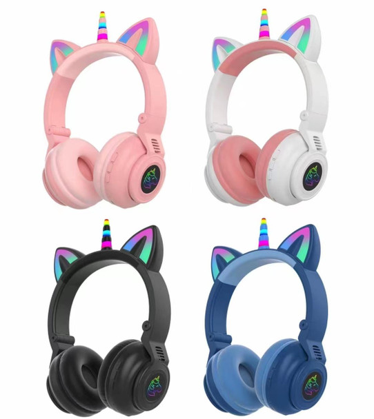 Wireless RGB Unicorn Character Earphones