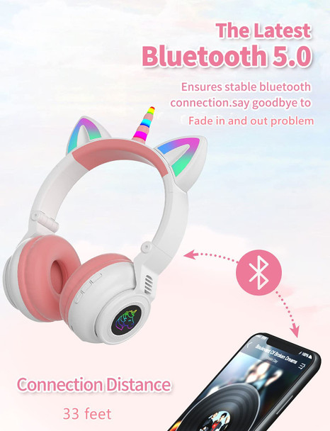 Wireless RGB Unicorn Character Earphones