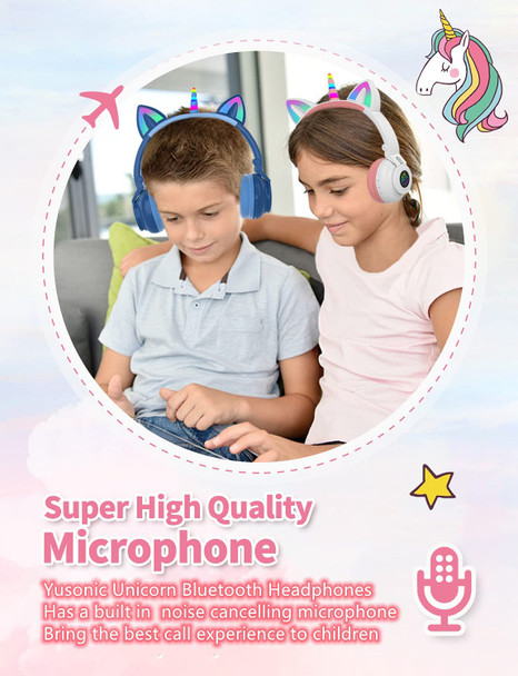 Wireless RGB Unicorn Character Earphones