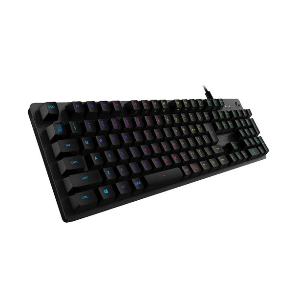 Logitech G512 RGB L-axis Mechanical Wired Gaming Keyboard, Length: 1.8m (Black)