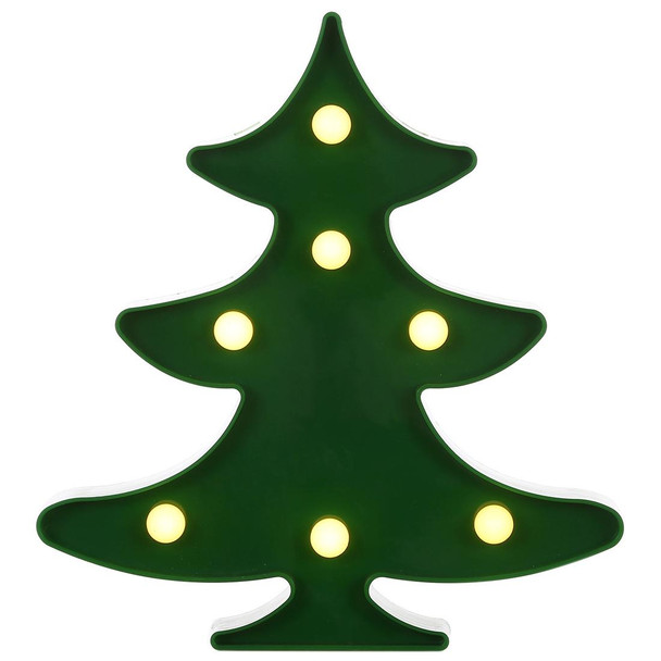 Creative Christmas Tree Shape Warm White LED Decoration Light, 2 x AA Batteries Powered Party Festival Table Wedding Lamp Night Light(Green)