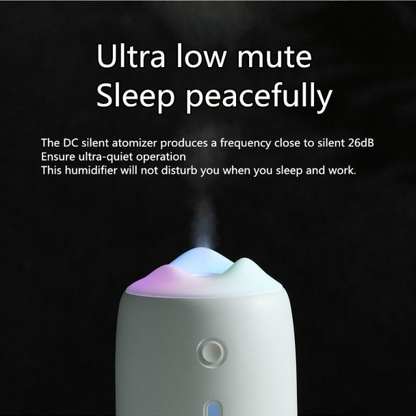 Snow Mountain Simple Mini Home Silent Bedroom Student Dormitory Office Portable USB Wireless Persistent Air Humidifier(red)