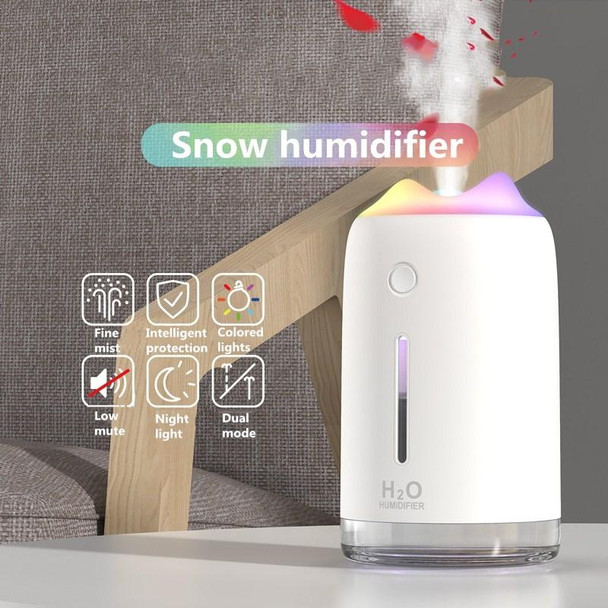 Snow Mountain Simple Mini Home Silent Bedroom Student Dormitory Office Portable USB Wireless Persistent Air Humidifier(red)