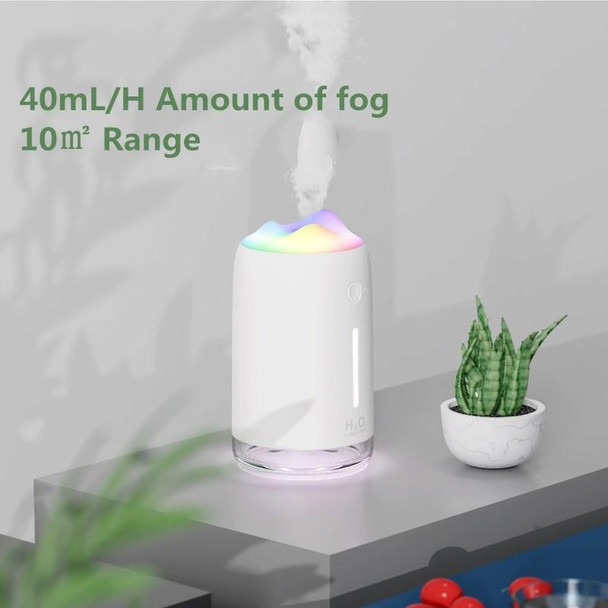 Snow Mountain Simple Mini Home Silent Bedroom Student Dormitory Office Portable USB Wireless Persistent Air Humidifier(green)