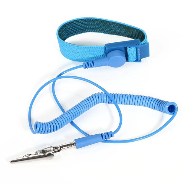 Anti-Static Static-free Wristband Wrist Strap Band ESD Discharge Grounding Tool(Baby Blue)