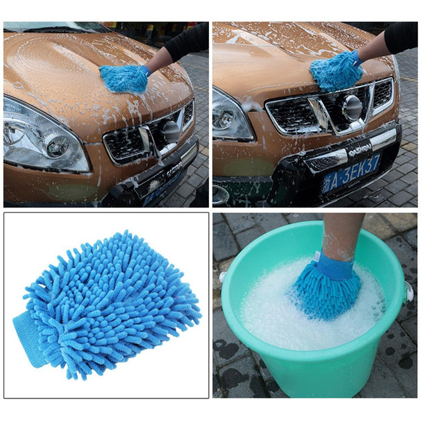 KANEED Microfiber Dusting Mitt Car Window Washing Home Cleaning Cloth Duster Towel Gloves (Random Color Delivery)