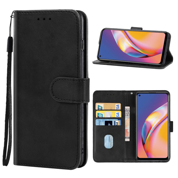 Leather Phone Case - OPPO Reno5 F(Black)