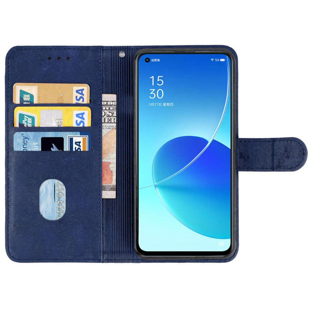 Leather Phone Case - OPPO Reno6 Pro 5G(Blue)