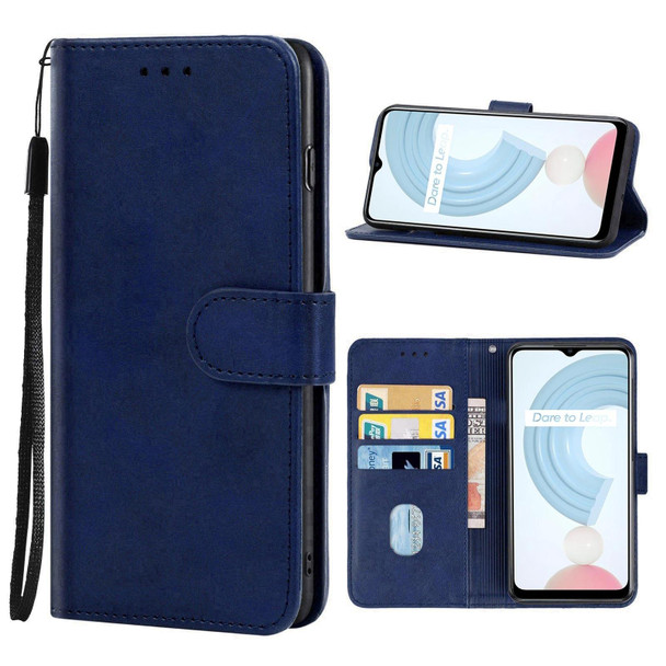 Leather Phone Case - OPPO Realme C21Y(Blue)