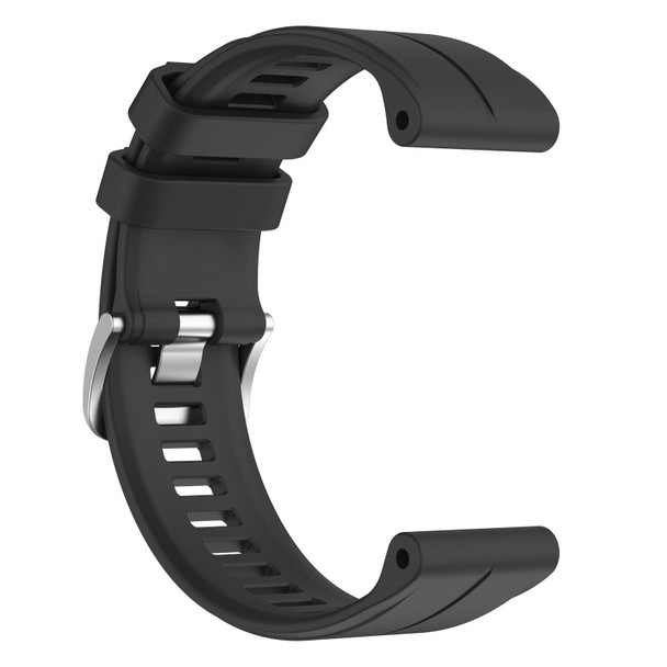 Garmin Descent G1 22mm Solid Color Silicone Watch Band(Black)