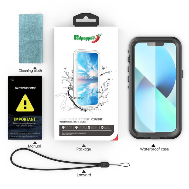 PC + TPU + PET Shockproof Magsafe Waterproof Phone Case - iPhone 13(Black)