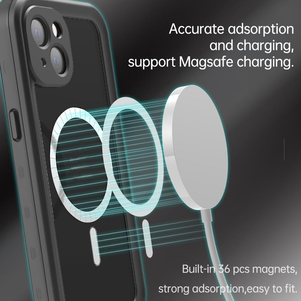 PC + TPU + PET Shockproof Magsafe Waterproof Phone Case - iPhone 13(Black)