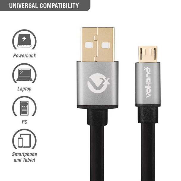 VolkanoX Couple Series Micro USB Premium Twin Pack Charge/Data Cable