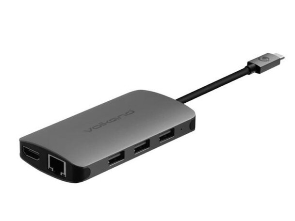 VolkanoX Core Multi Series USB Type C-HDMI+3xUSB 3.0 +LAN+Card Reader+Audio+PD