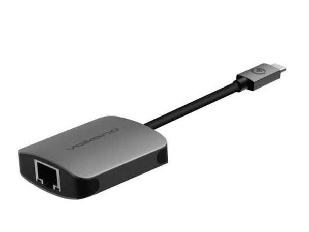 VolkanoX Core LAN Series USB Type C to Gigabit LAN Adaptor - Charcoal