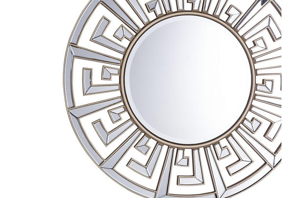 Gold Circular Mirror With Abstract Frame Medium- SHI9-M023
