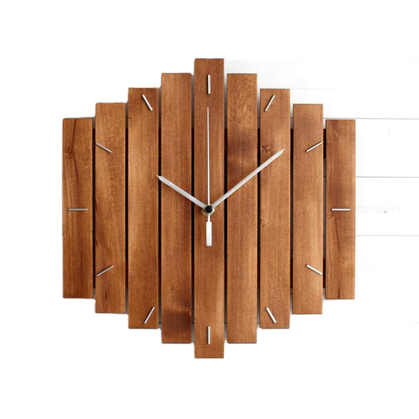 Modern Geometric Wooden Wall Clock