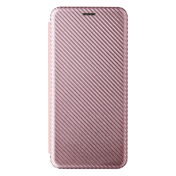 Carbon Fiber Texture Magnetic Horizontal Flip TPU + PC + PU Leatherette Case with Card Slot - Motorola Edge 20 Lite(Pink)