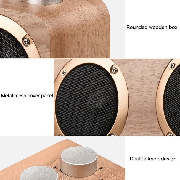 Q7 Subwoofer Wooden Bluetooth Speaker, Support TF Card & U Disk & 3.5mm AUX(Yellow Wood)