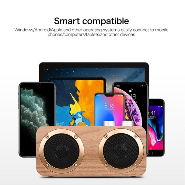 Q7 Subwoofer Wooden Bluetooth Speaker, Support TF Card & U Disk & 3.5mm AUX(Yellow Wood)