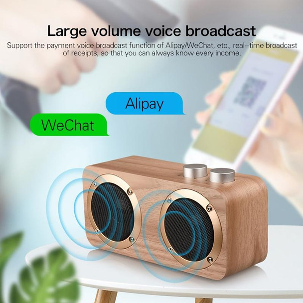 Q7 Subwoofer Wooden Bluetooth Speaker, Support TF Card & U Disk & 3.5mm AUX(Yellow Wood)