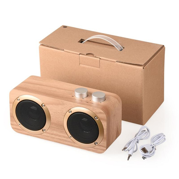 Q7 Subwoofer Wooden Bluetooth Speaker, Support TF Card & U Disk & 3.5mm AUX(Yellow Wood)