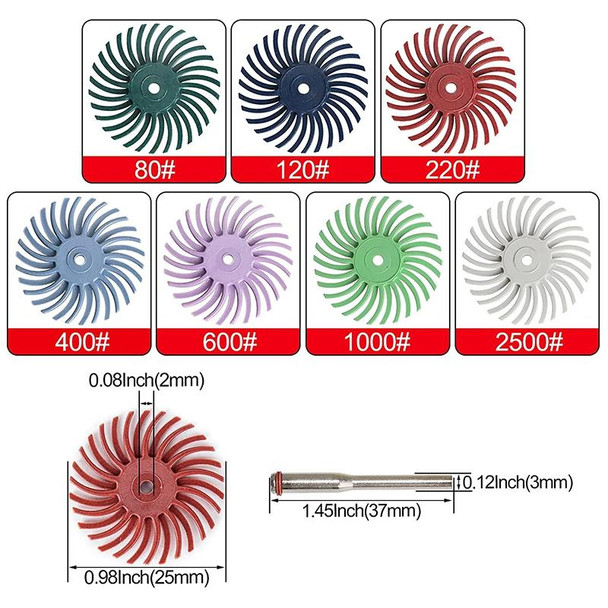 8 PCS Ivory Fruit Polishing Head Bloody Lotus Wood Carving  Nuclear Carving Slit Grinding Head, Specification:120 Grit