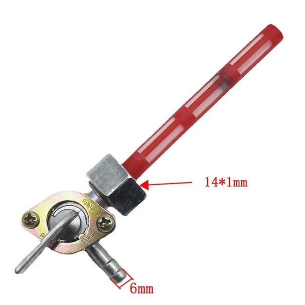 Motorcycle Fuel Tap Valve Petcock Fuel Tank Gas Switch for Honda CB400F 1977(Red)