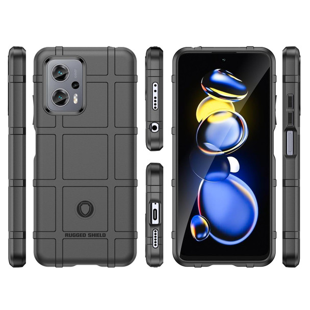 Xiaomi Redmi Note 11T Pro 5G Full Coverage Shockproof TPU Phone Case(Black)