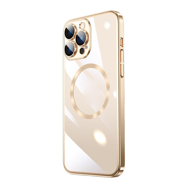 Magsafe Magnetic Electroplated PC Phone Case - iPhone 13 Pro(Gold)