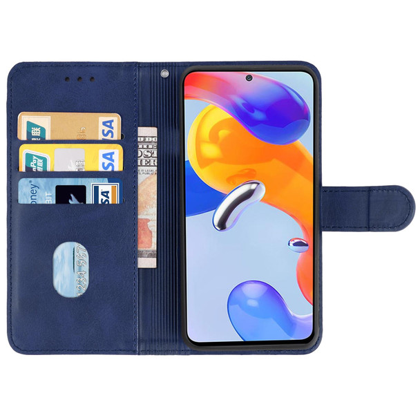 Xiaomi Redmi Note 11 Pro 5G / Redmi Note 11 Pro+ 5G Leather Phone Case(Blue)