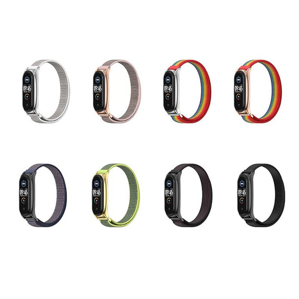 Xiaomi Mi Band 6 / 5 / 4 / 3 Mijobs Nylon Loop Plus Watch Band Watch Band(Black)