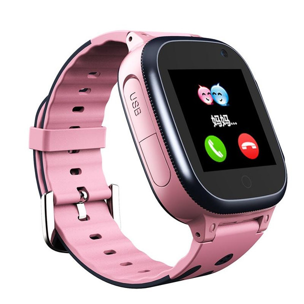 A111-Z1 Children Smart Positioning Plug-In Cartoon Call - Help Multi-Function Watch Phone(Pink)