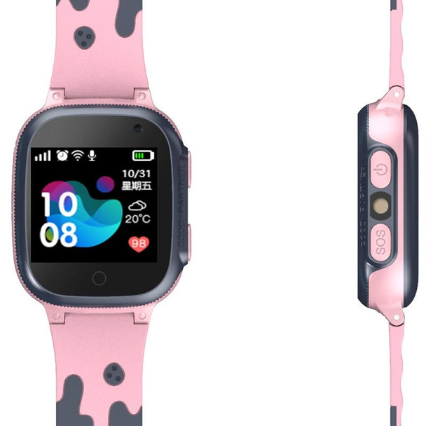 A111-Z1 Children Smart Positioning Plug-In Cartoon Call - Help Multi-Function Watch Phone(Pink)