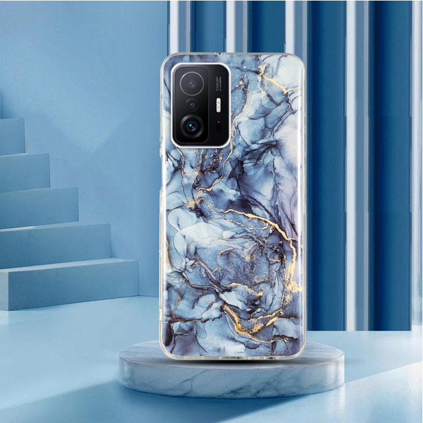 Xiaomi 11T Pro IMD Marble Pattern TPU Phone Case(Grey)