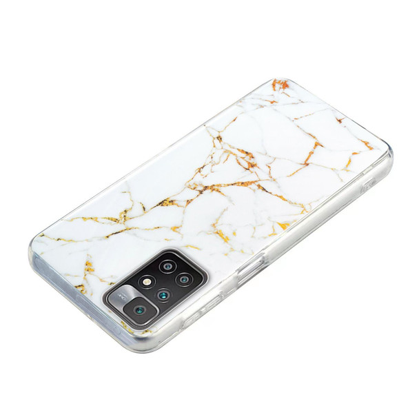 Xiaomi Redmi 10 IMD Marble Pattern TPU Phone Case(White)