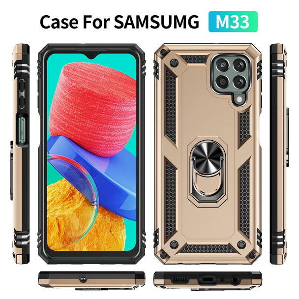 Samsung Galaxy M33 5G Shockproof TPU + PC Phone Case(Gold)