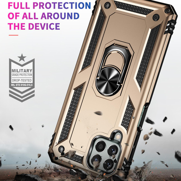 Samsung Galaxy M33 5G Shockproof TPU + PC Phone Case(Gold)