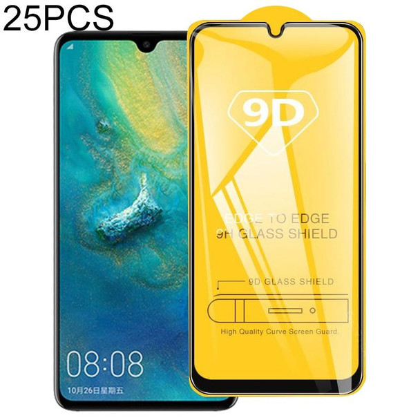 25 PCS 9D Full Glue Full Screen Tempered Glass Film - Huawei Enjoy 8 Plus